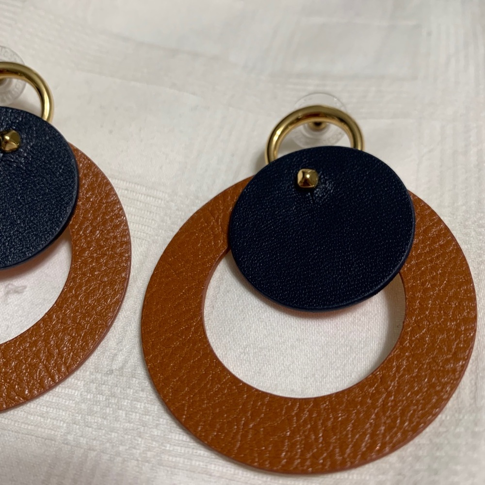 Faux leather earrings